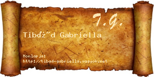 Tibád Gabriella névjegykártya
