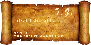 Tibád Gabriella névjegykártya